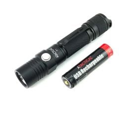 Atactical A1 550 Lumens XP-G2 Cool White (included 18650 2600mAh battery with built-in micro USB charge port)