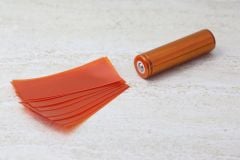 18650 Battery PVC Wrap Translucent Orange (Pre-cut, 10 Pieces)