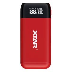 Xtar PB2S QC 3.0 + PD 3.0 Portable Li-ion Charger and Powerbank (LIMITED Red LED Edition) (Red)