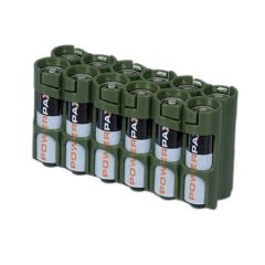 PowerPax 12AA Pack Battery Caddy  (Military Green)