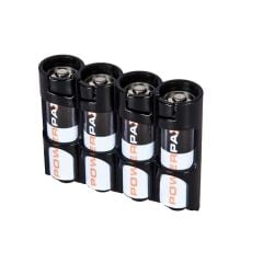 PowerPax SlimLine 4 AA Battery Caddy (Tinted Black)