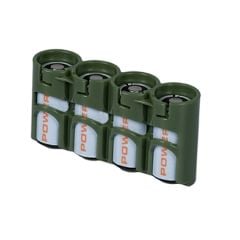 PowerPax SlimLine 4 CR123A Battery Caddy (Military Green)
