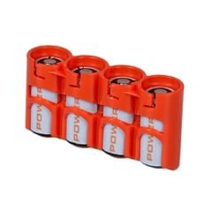 PowerPax SlimLine 4 CR123A Battery Caddy (Orange)