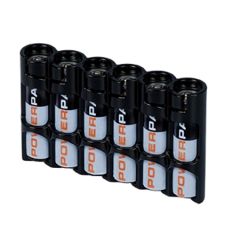 PowerPax SlimLine 6 AAA Battery Caddy (Black)