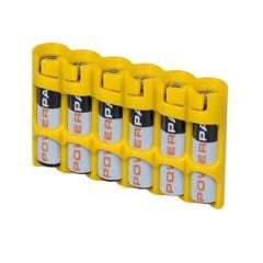 PowerPax SlimLine 6 AAA Battery Caddy (Yellow)