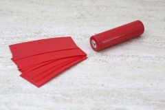 18650 Battery PVC Wrap Red (Pre-cut, 10 Pieces)