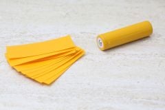 18650 Battery PVC Wrap Yellow (Pre-cut, 10 Pieces)