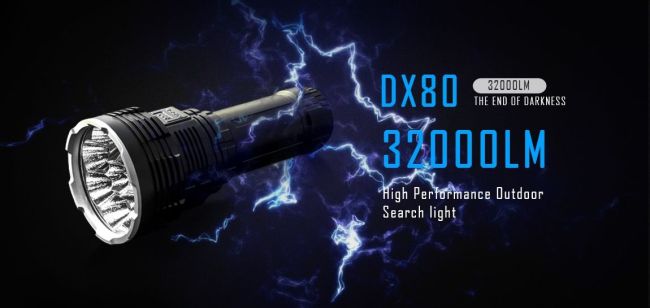 DX80 The End of Darkness CREE XHP70 32,000 Lumen Searchlight in battery pack)