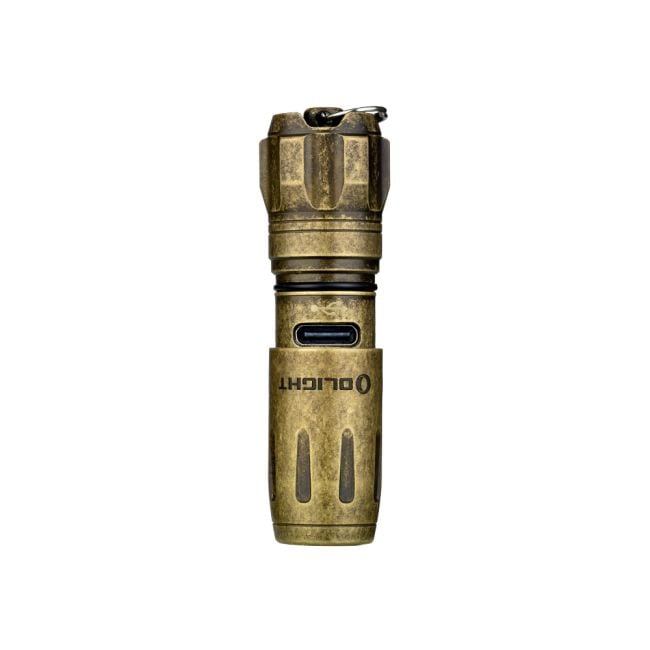 Olight i18 Brass USB-C Rechargeable EDC Keychain Flashlight