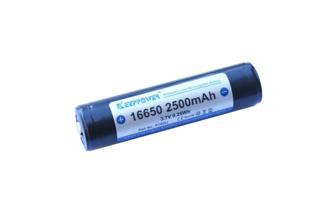 16650 Battery Protected Rechargeable Replacement for 2x CR123A