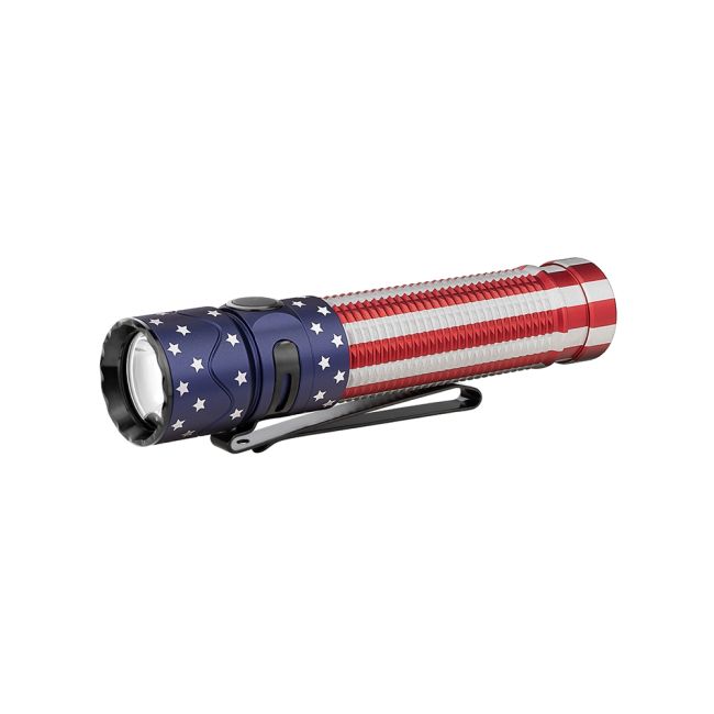 Olight Warrior Mini 2 1750 Lumens Magnetic Base Rechargeable Tactical  Flashlight (Stars and Stripes Edition)